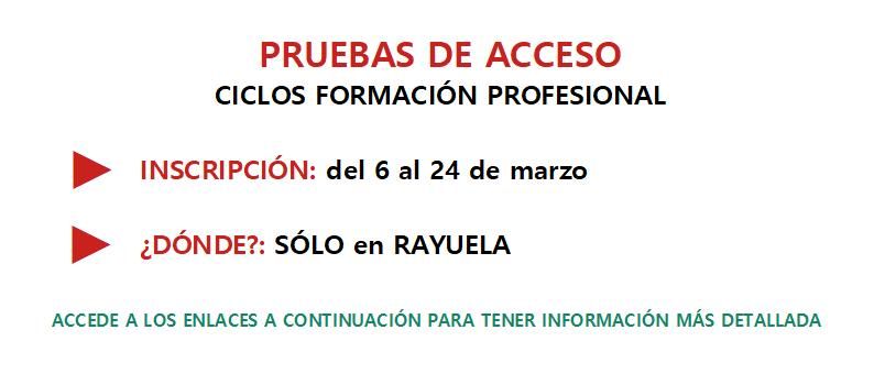 Pruebas acceso CICLOS