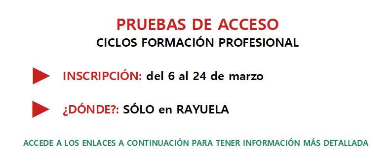 Pruebas acceso CICLOS